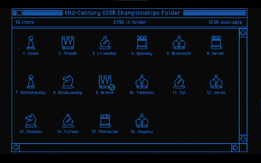 Скриншот 1 к игре BOT.vinnik Chess: Mid-Century USSR Championships