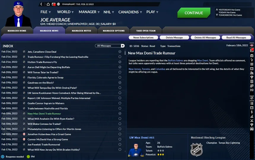 Скриншот 6 к игре Franchise Hockey Manager 8
