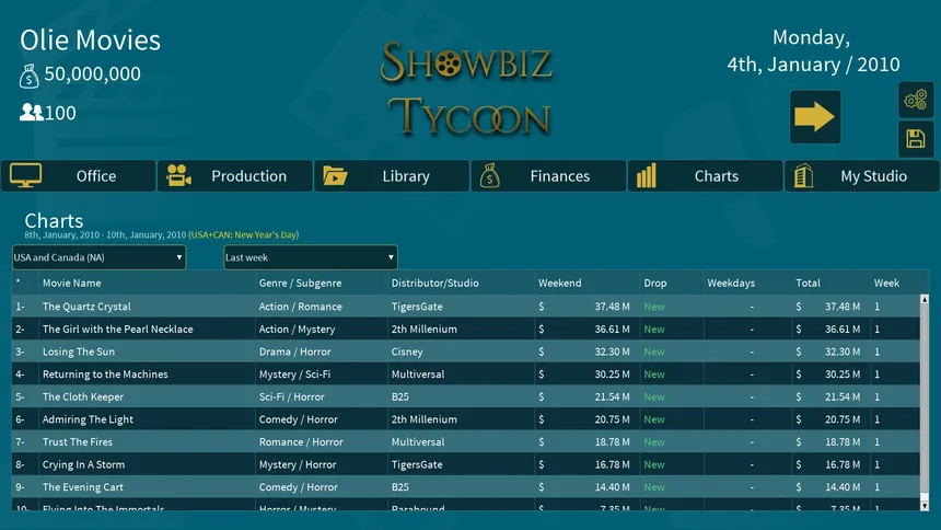 Скриншот 2 к игре Showbiz Tycoon