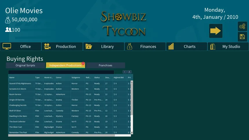 Скриншот 4 к игре Showbiz Tycoon