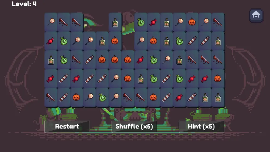 Скриншот 4 к игре Spooky Mahjong