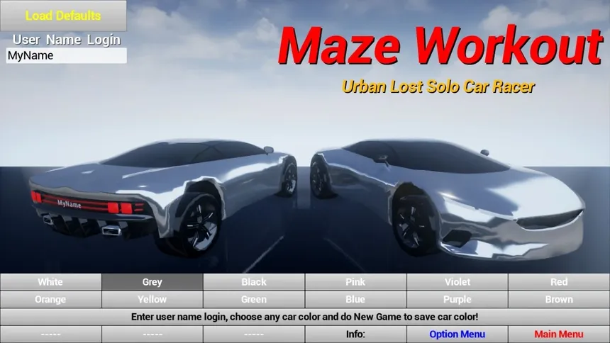 Скриншот 8 к игре Maze Workout - Urban Lost Solo Car Racer