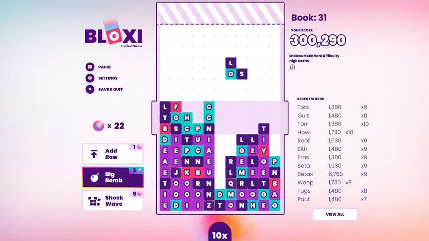 Скриншот 1 к игре Bloxi: The Word Game