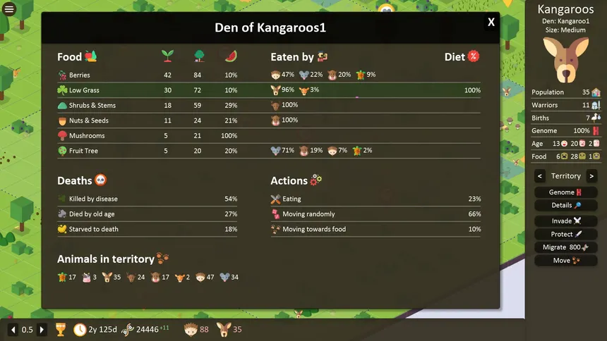 Скриншот 4 к игре Territory: Animals Genetic Strategy