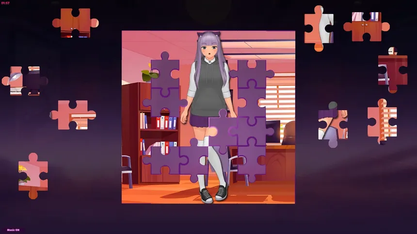 Скриншот 1 к игре Anime Jigsaw Girls - Office