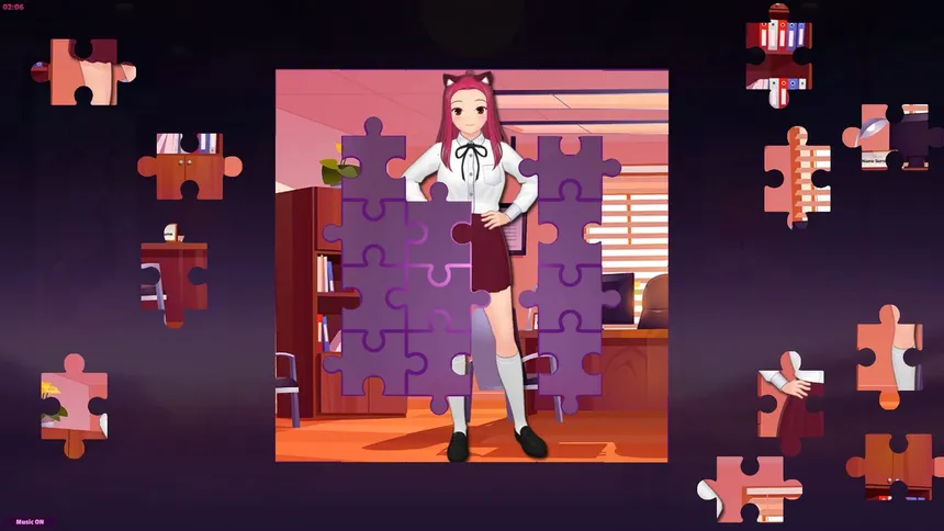 Скриншот 2 к игре Anime Jigsaw Girls - Office