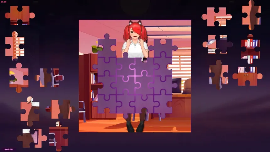 Скриншот 3 к игре Anime Jigsaw Girls - Office