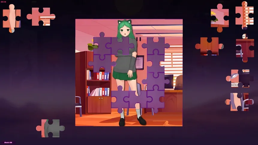 Скриншот 4 к игре Anime Jigsaw Girls - Office