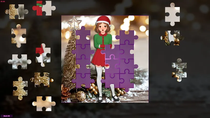 Скриншот 2 к игре Anime Jigsaw Girls - Christmas