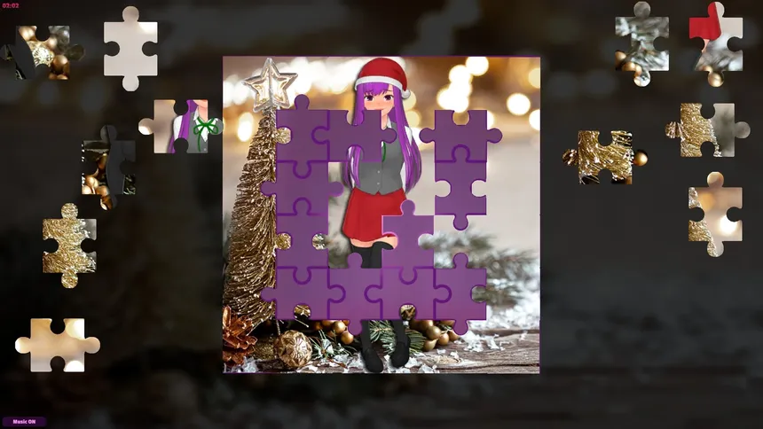 Скриншот 3 к игре Anime Jigsaw Girls - Christmas