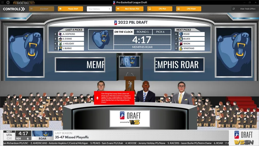 Скриншот 1 к игре Draft Day Sports: Pro Basketball 2022