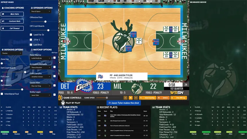 Скриншот 2 к игре Draft Day Sports: Pro Basketball 2022