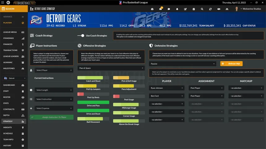 Скриншот 4 к игре Draft Day Sports: Pro Basketball 2022