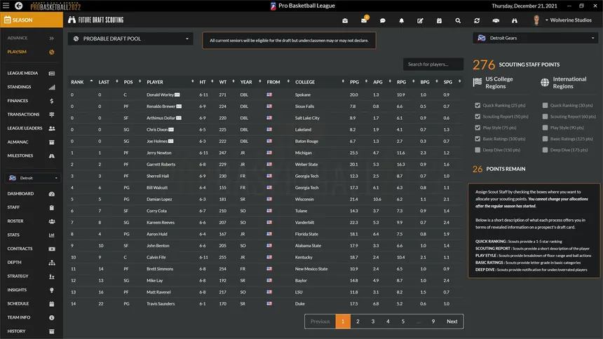 Скриншот 5 к игре Draft Day Sports: Pro Basketball 2022
