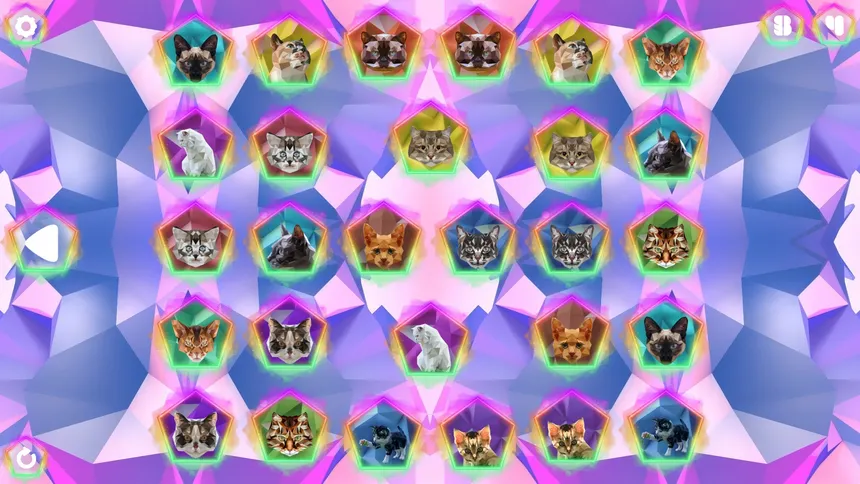Скриншот 1 к игре Poly Memory: Cats
