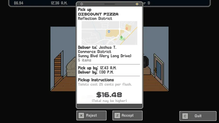 Скриншот 2 к игре GrubDash Driver: Food Delivery Driver Simulator