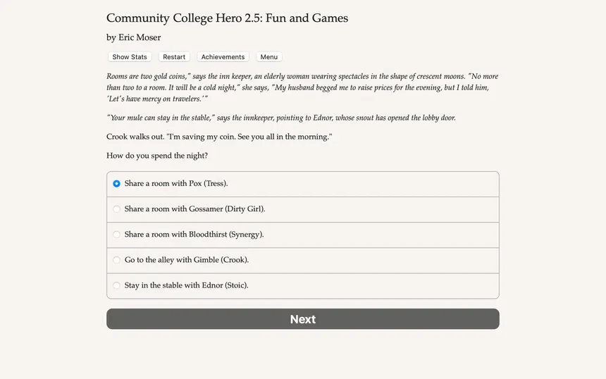 Скриншот 2 к игре Community College Hero: Fun and Games