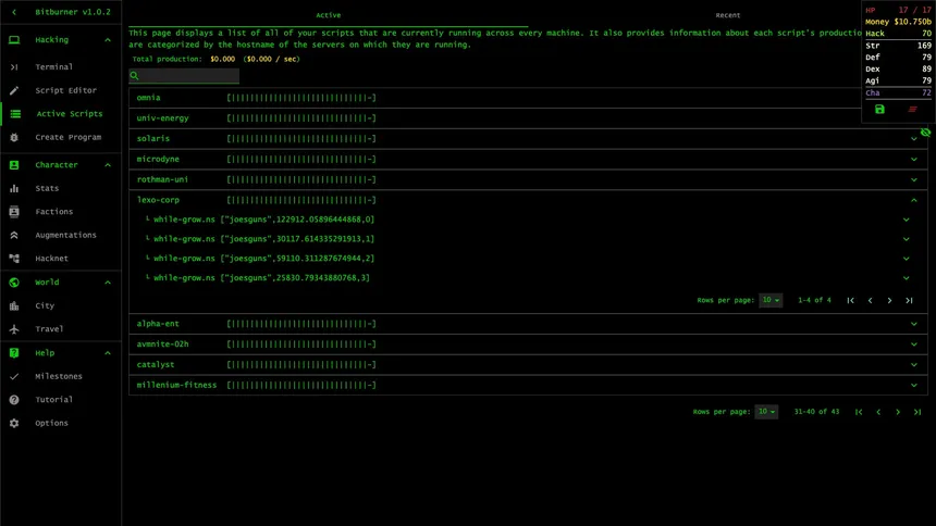Скриншот 2 к игре Bitburner
