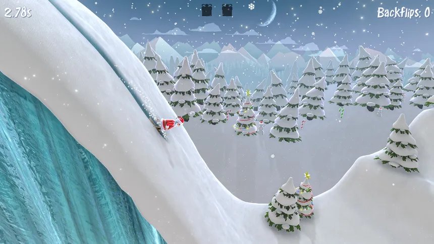 Скриншот 1 к игре Santa's Slippery Slope (Ski Stunts)