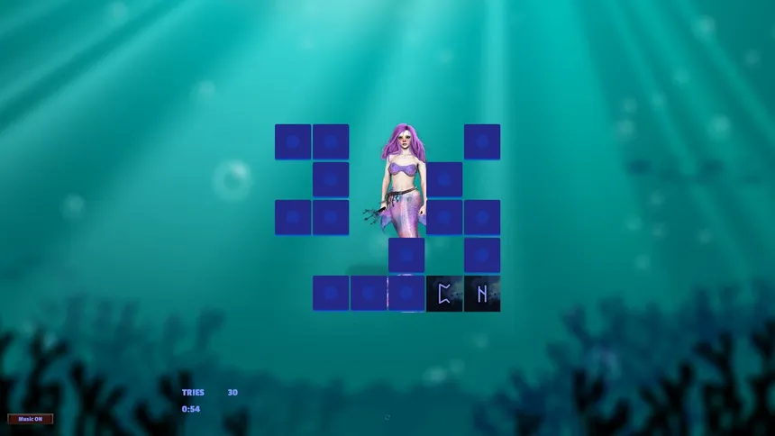 Скриншот 1 к игре Memory Puzzle - Mystery Mermaids
