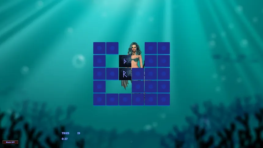 Скриншот 2 к игре Memory Puzzle - Mystery Mermaids