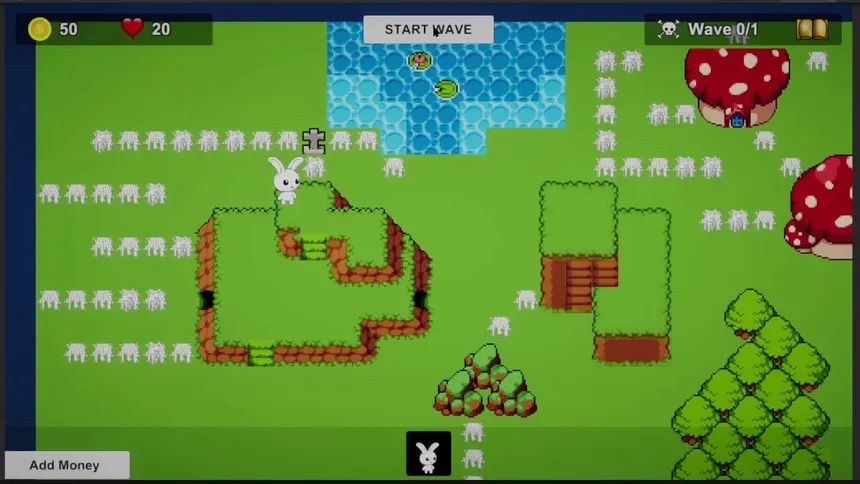 Скриншот 1 к игре Bunnies Vs Zombies