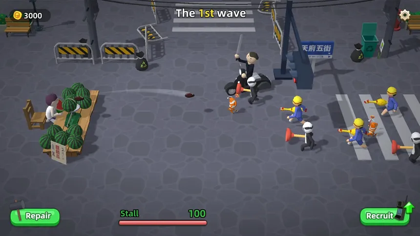 Скриншот 2 к игре Watermelon Wars (西瓜摊主大战买瓜人)