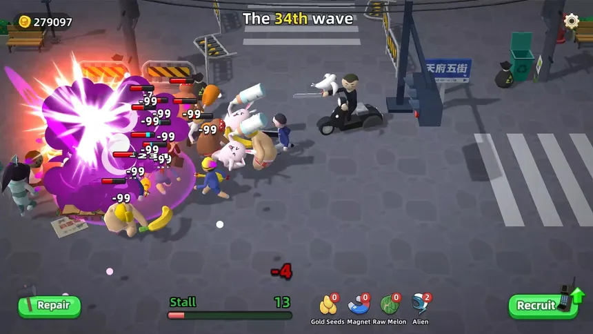 Скриншот 5 к игре Watermelon Wars (西瓜摊主大战买瓜人)