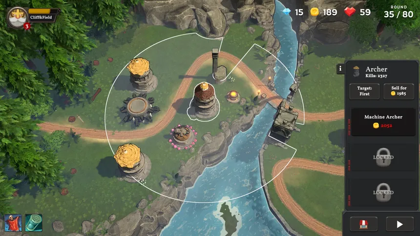 Скриншот 1 к игре Cliff & Field Tower Defense