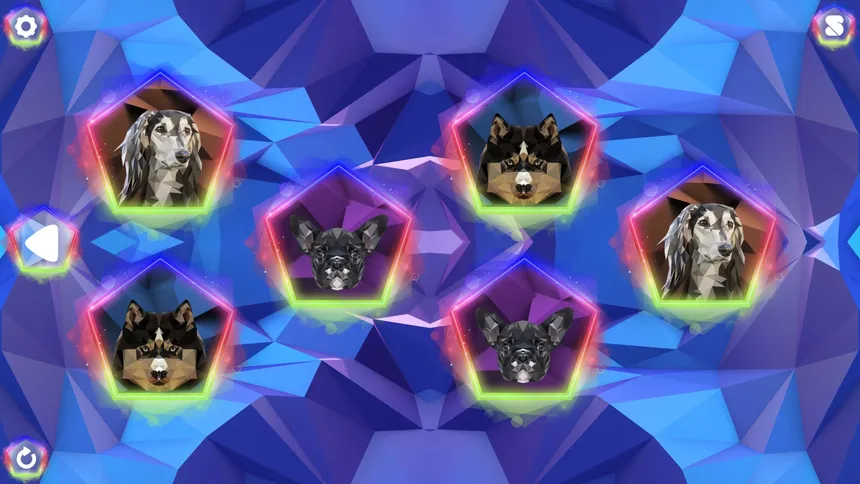 Скриншот 1 к игре Poly Memory: Dogs