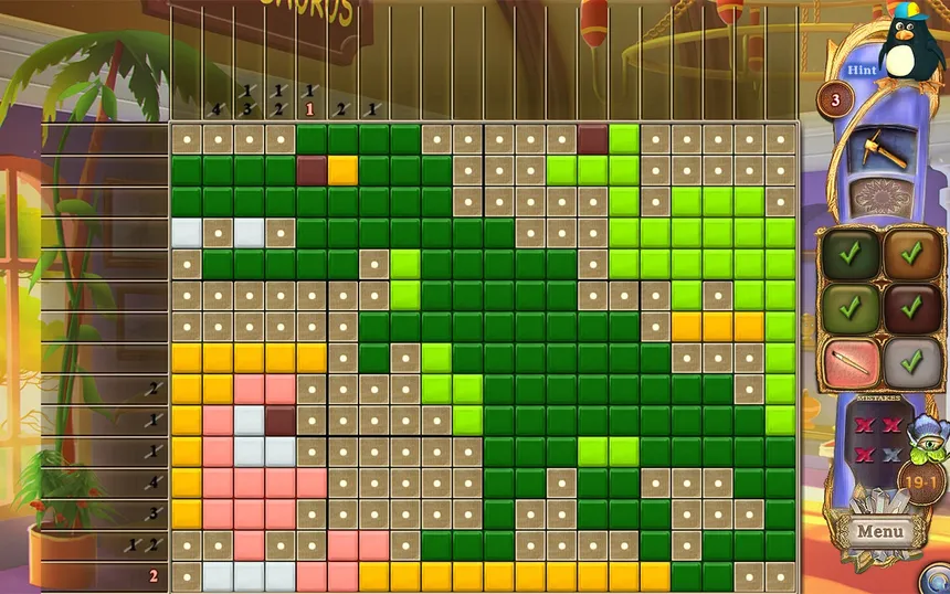 Скриншот 2 к игре Fantasy Mosaics 35: Day at the Museum