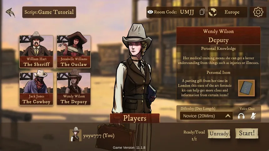 Скриншот 2 к игре Whispers in the West - Co-op Murder Mystery