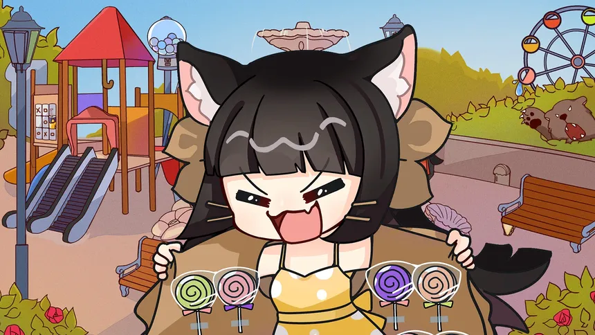 Скриншот 2 к игре 卖萌恶霸喵霸霸 Cute Bully Nyanbaba
