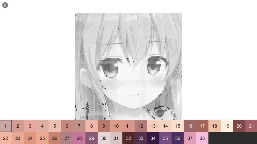 Скриншот 8 к игре Anime Manga Style Girl - Color By Number Pixel Art Coloring