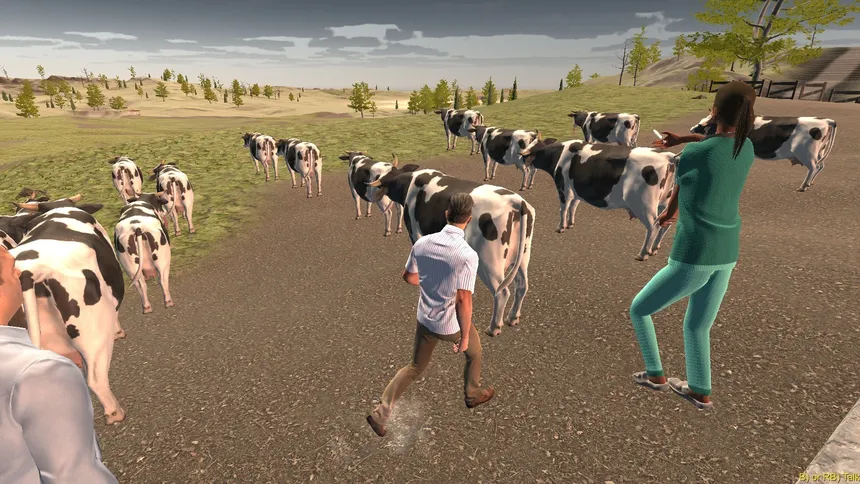 Скриншот 2 к игре Directly Drink Milk from Cow　【直に牛乳を飲め】