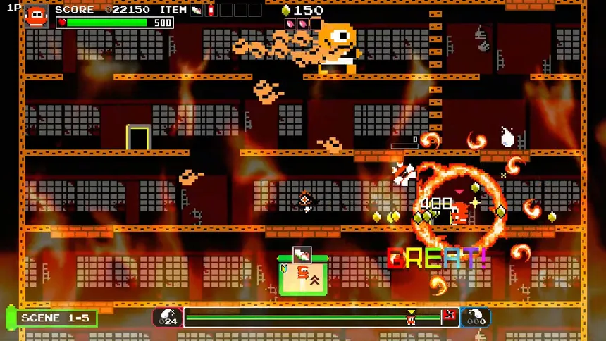 Скриншот 4 к игре Ninja JaJaMaru: The Great Yokai Battle + Hell