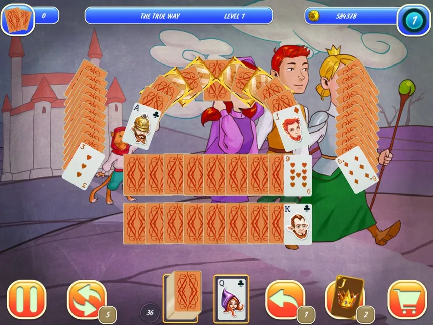 Скриншот 1 к игре Gnomes Solitaire