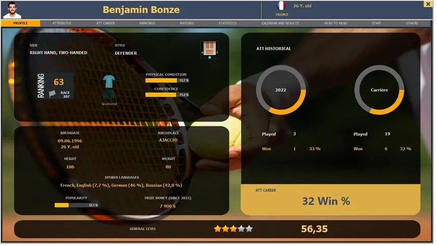 Скриншот 2 к игре Absolute Tennis Manager