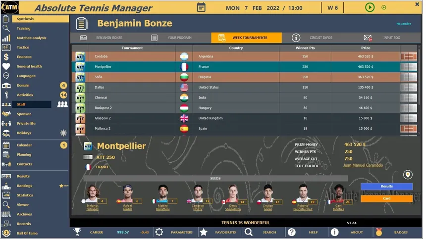 Скриншот 7 к игре Absolute Tennis Manager