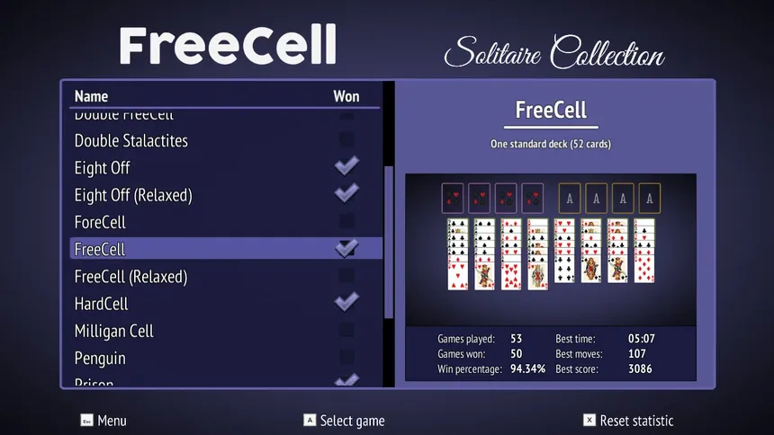 Скриншот 1 к игре FreeCell Solitaire Collection