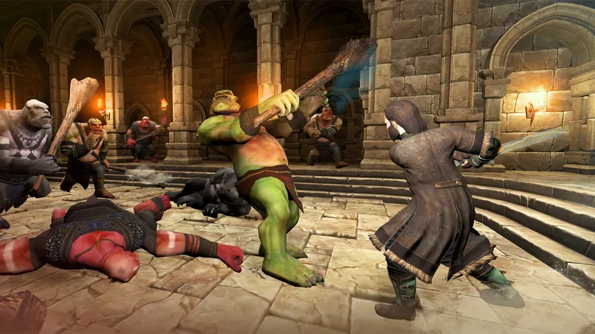 Скриншот 2 к игре Outcasts of Dungeon:Epic Magic World Fight Rogue Game Simulator