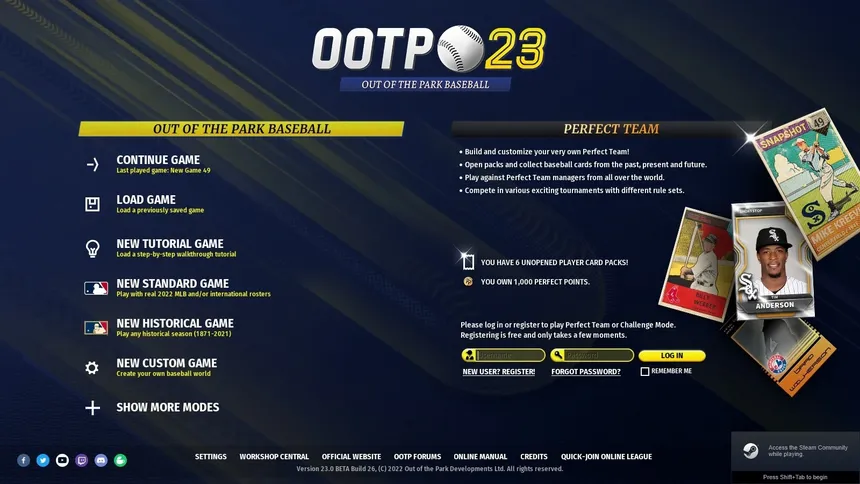 Скриншот 1 к игре Out of the Park Baseball 23