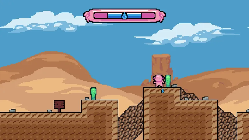 Скриншот 1 к игре Axolotl is Dry