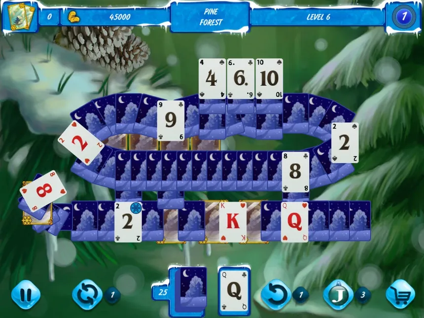Скриншот 1 к игре Solitaire Jack Frost Winter Adventures 3
