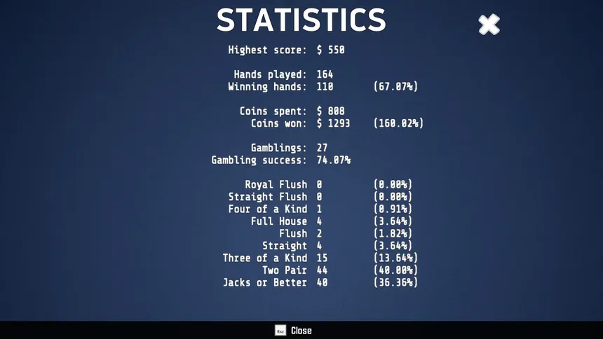 Скриншот 6 к игре Jacks or Better - Video Poker