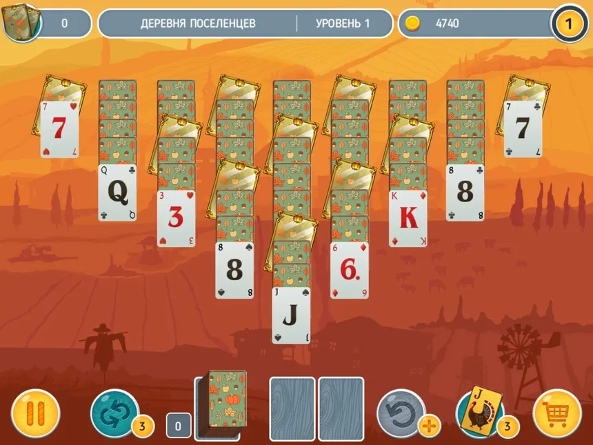 Скриншот 1 к игре Solitaire Match 2 Cards. Thanksgiving Day