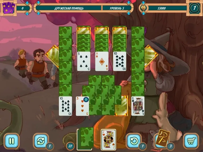 Скриншот 3 к игре Sweet Solitaire. School Witch 2