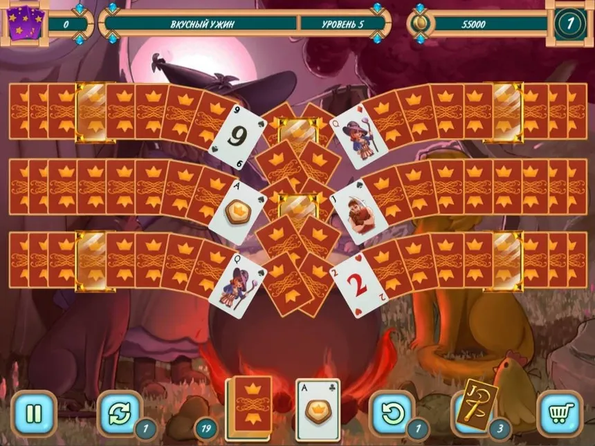 Скриншот 4 к игре Sweet Solitaire. School Witch 2