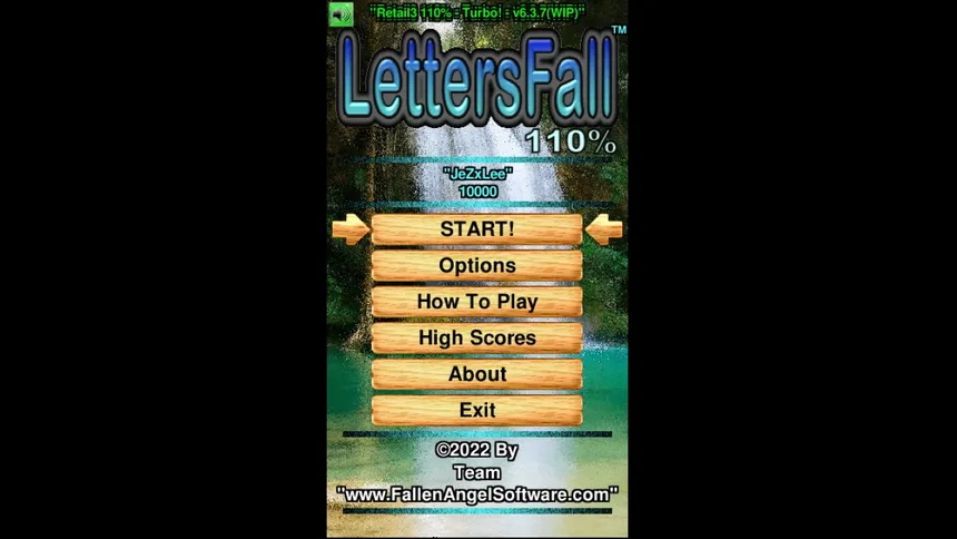 Скриншот 1 к игре LettersFall 110% - 100% FREE Word Game!