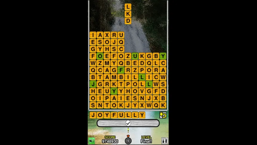 Скриншот 2 к игре LettersFall 110% - 100% FREE Word Game!